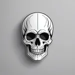 white skull pins image